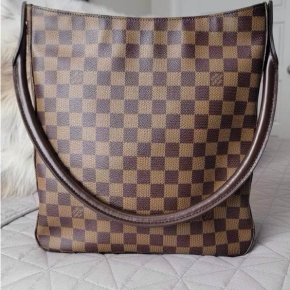 🌟 SPECIAL EDITION 🌟 LOOPING GM DAMIER EBENE LOUIS VUITTON FRENCH BAG - Picture 8 of 12